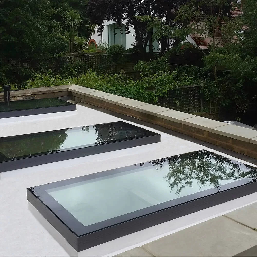 Infinity Framed Flat Glass Rooflight - Tripled Glazed