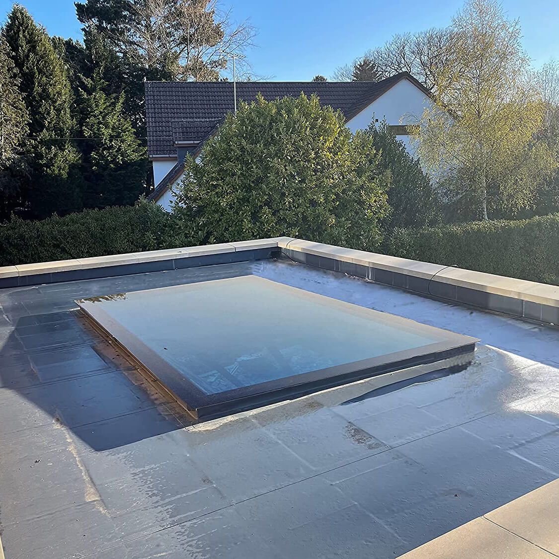 Infinity Frameless Flat Glass Rooflight - Double Glazed