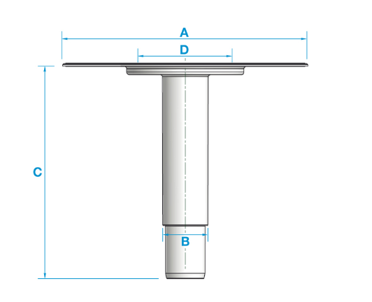 Eterno GRP Fibreglass Vertical Roof Drain Outlet