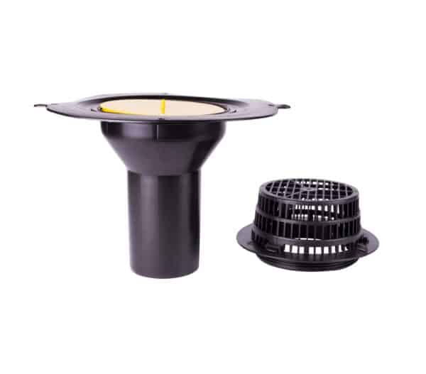 Flexiproof High Capacity Vertical Top Drain with Grate – 110mm