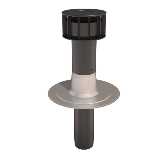 Ubbink OFT4 Flat Roof Vent Terminal – Uninsulated Twin Wall Ventilation for Flat Roofs