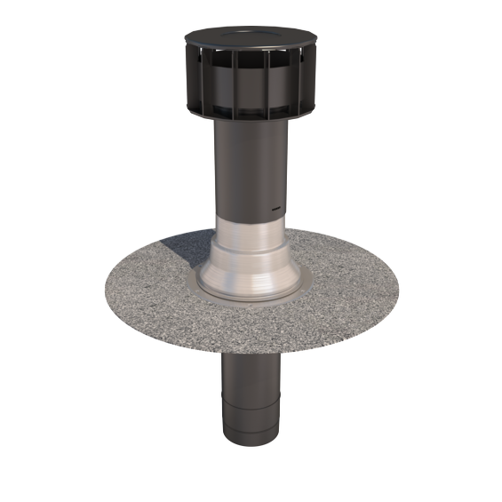 Ubbink OFT4 Flat Roof Vent Terminal – Uninsulated Twin Wall Ventilation for Flat Roofs