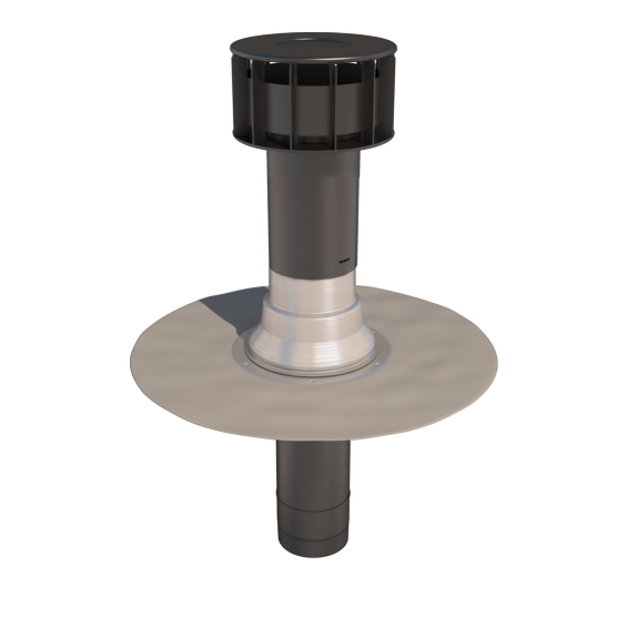 Ubbink OFT4 Flat Roof Vent Terminal – Uninsulated Twin Wall Ventilation for Flat Roofs