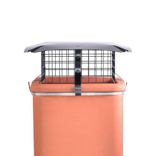 Birdguard Square Chimney Cowl - Solid Fuel
