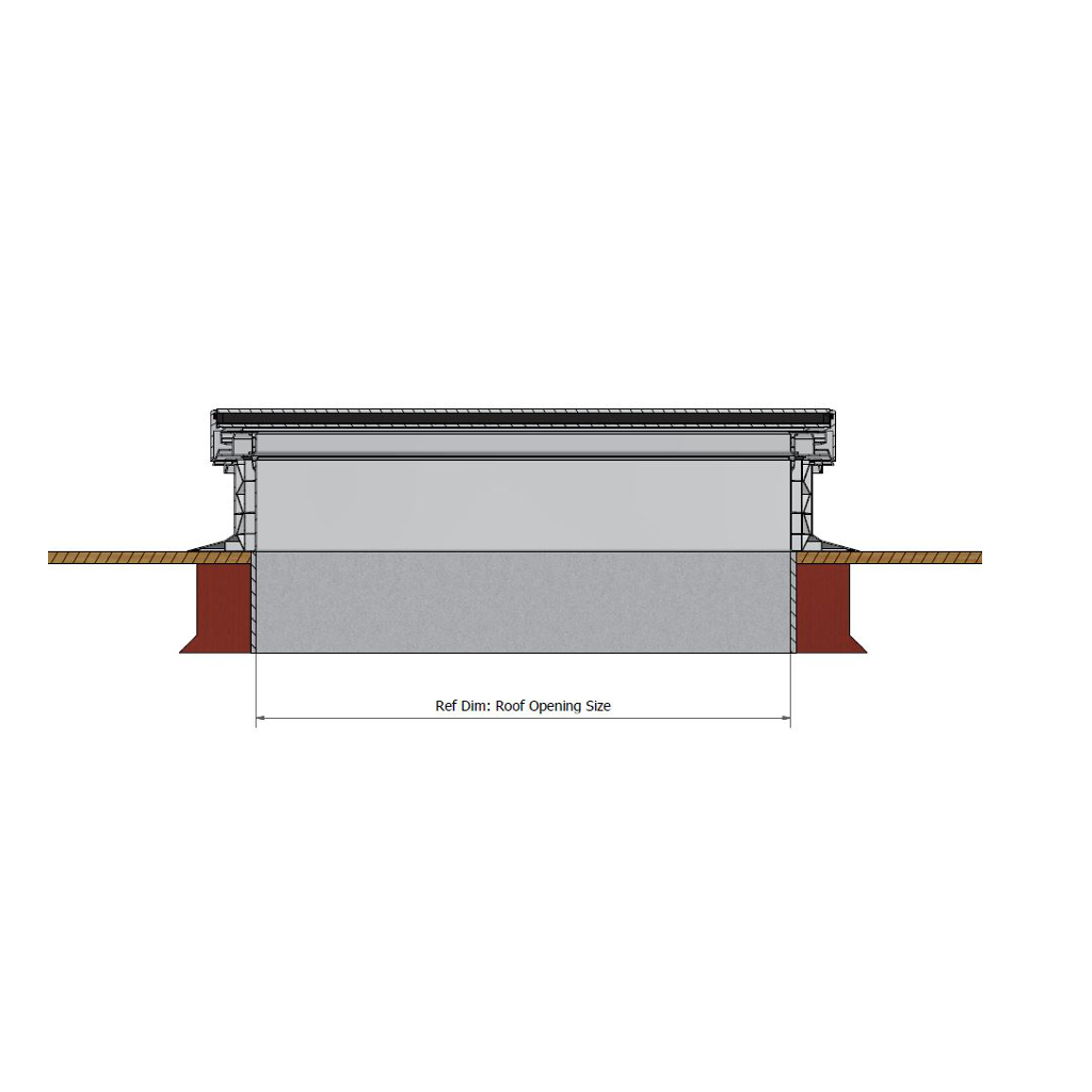 Whitesales Em.Glaze Flat Glass Rooflight with Eco Vertical Upstand Kerb - Electric Opening