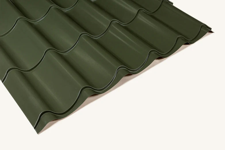 Pantile Tile Effect Steel Roofing Sheets – 0.6mm PVC Plastisol Coated Steel (Cut to Length)