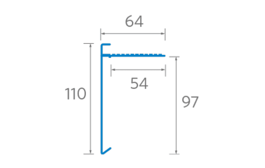 Ryno AF5 Aluminium Felt Roof Trim Corner Angle - External & Internal