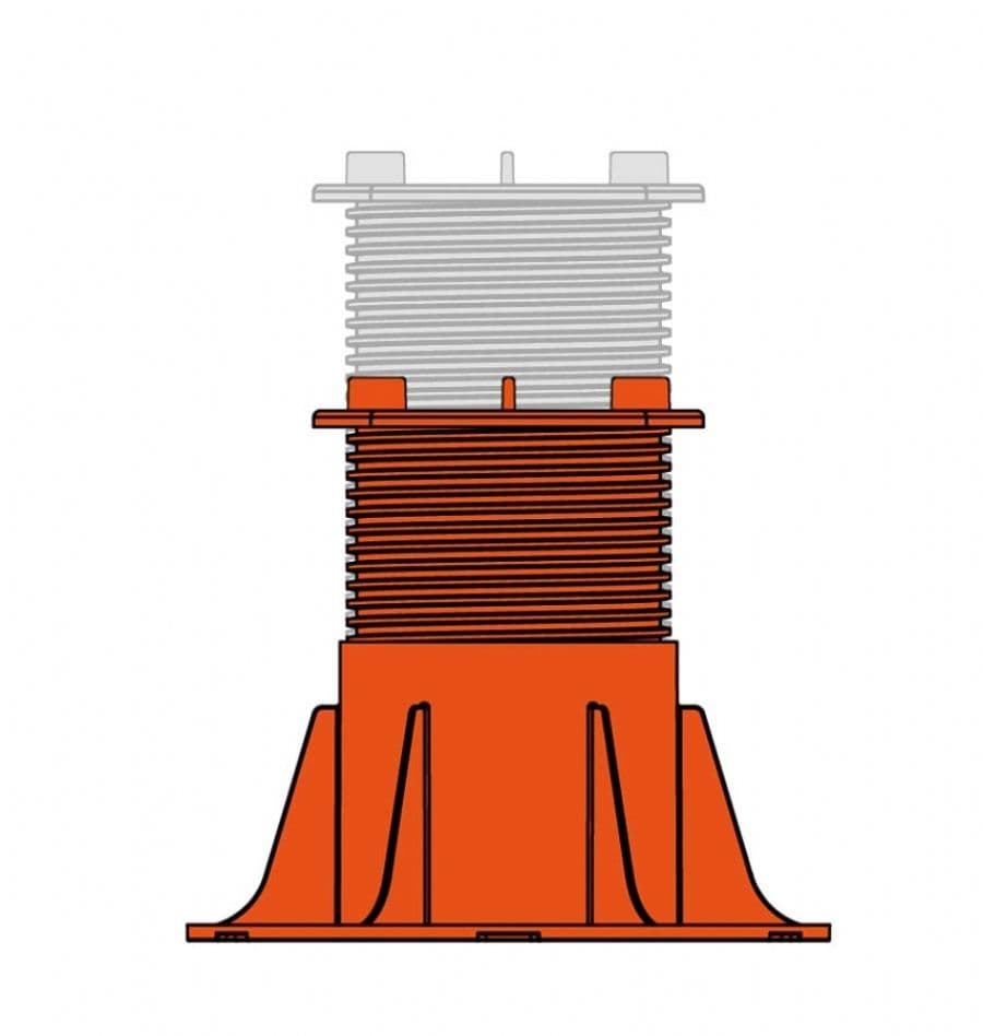 Ryno RPF Fixed Head Adjustable Paving Pedestals - All Sizes