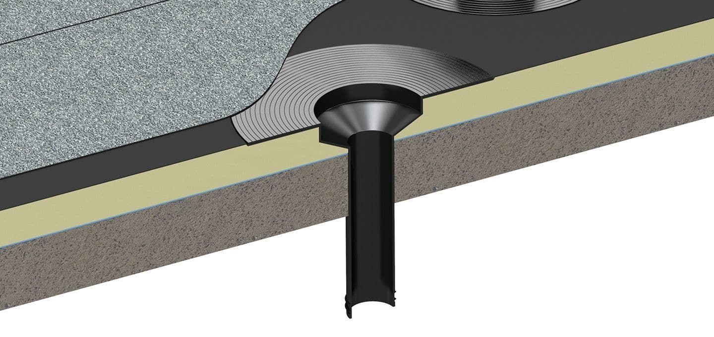 Ryno TPS Flat Roof Sump Flange Drainage Outlet - PVC All Sizes