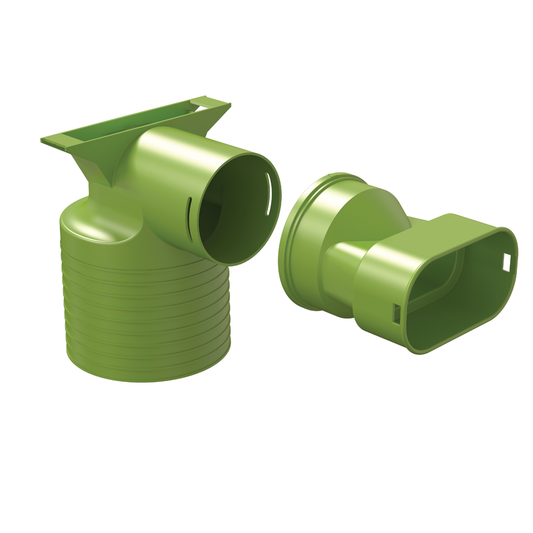 Ubbink Air Excellent AE35SC Valve Adaptor 125mm 90° Bend