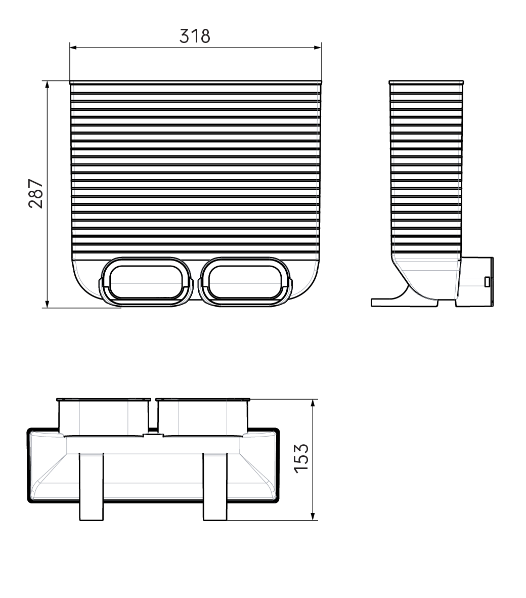 Ubbink Air Excellent AE35SC Floor Grille Adaptor