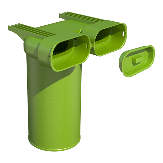 Ubbink Air Excellent 2x AE35SC Valve Adaptor 125mm 90° Bend