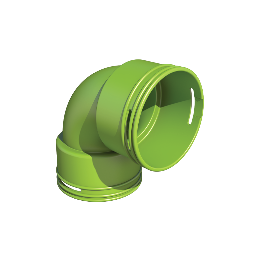 Ubbink Air Excellent AE34C 90° Bend for Semi-Rigid Ventilation Ducting