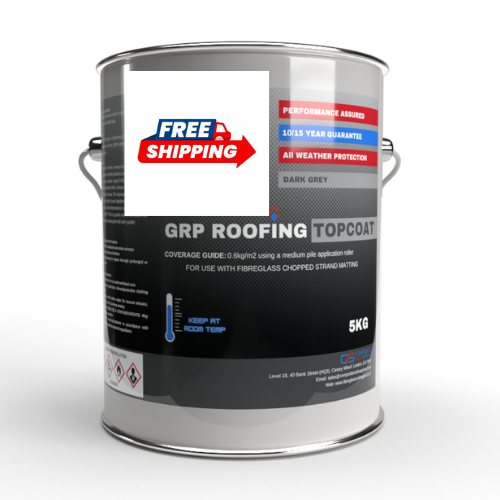 GRP Roofing Topcoat Paint Dark Grey