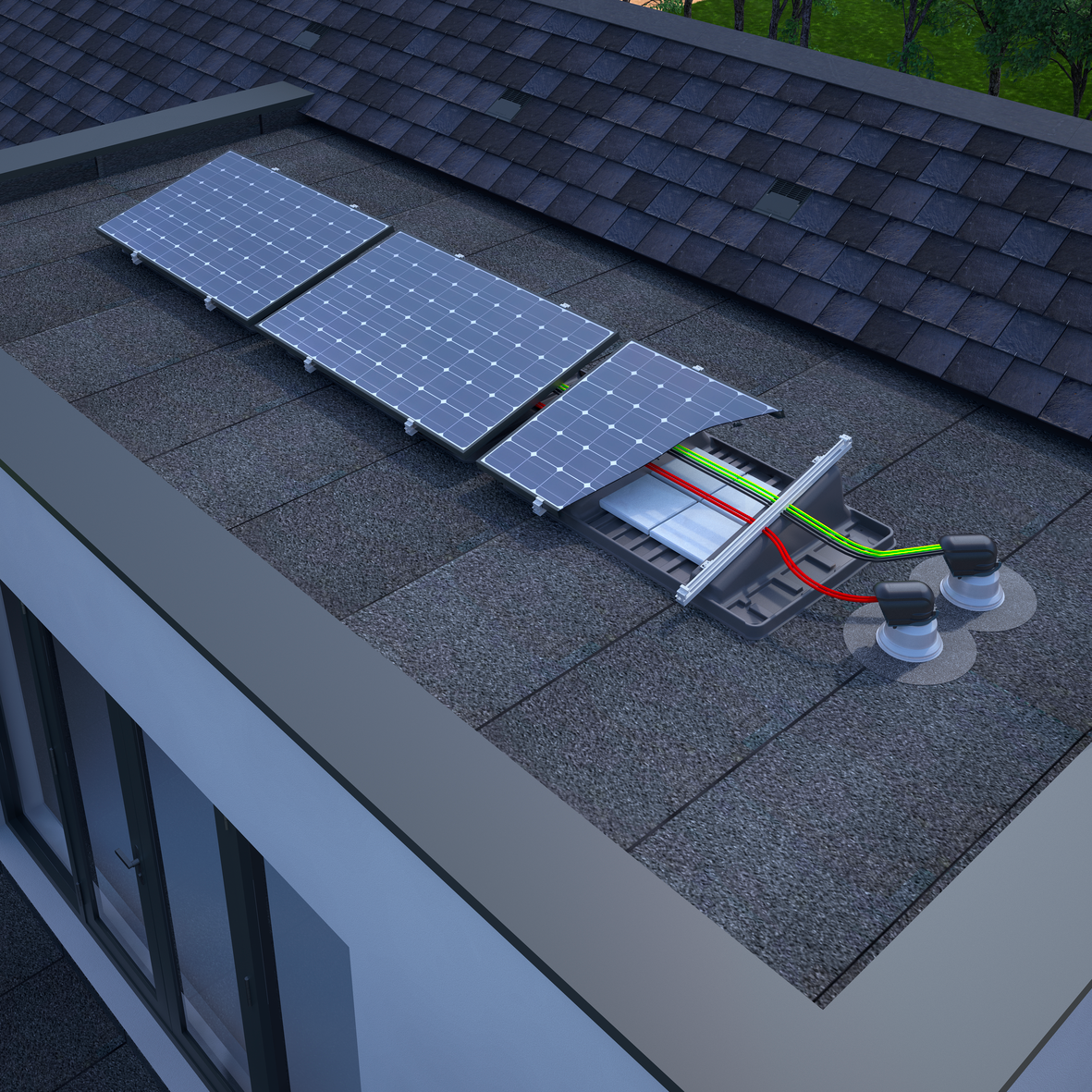 Ubbink Insulated Flat Roof Cable & Duct Entry Terminal