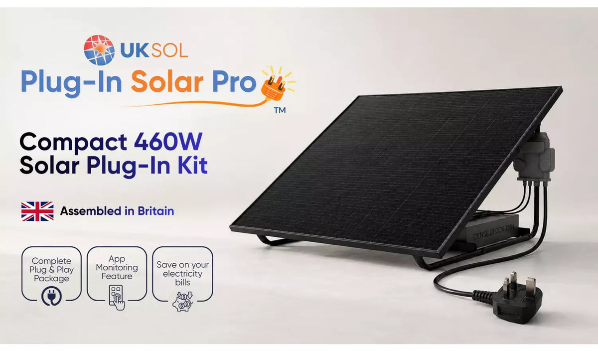 UKSOL Pro Compact 460W Plug-In Solar Panel Ground Mount Kit