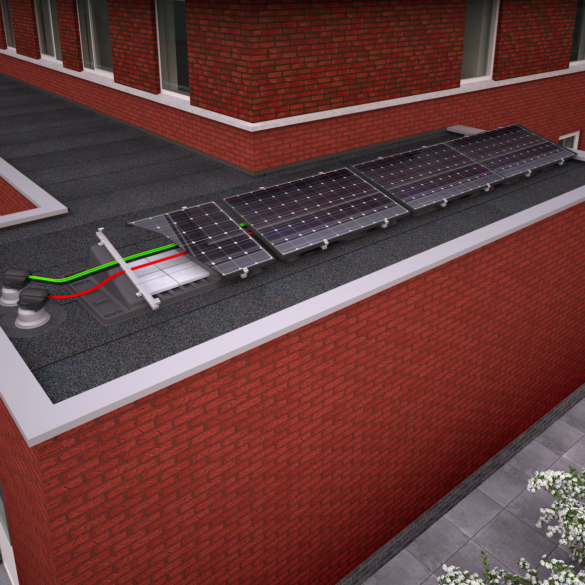 Ubbink Insulated Flat Roof Cable & Duct Entry Terminal