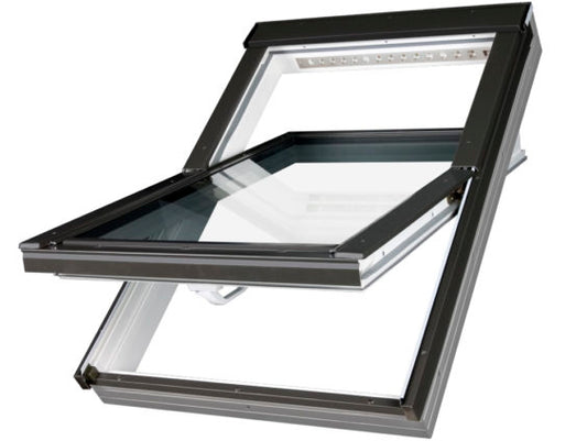 Fakro FTW-V White Acrylic Centre Pivot Roof Window – Manual Opening