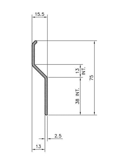 Paptrim GRP Termination Bar for Felt & Asphalt