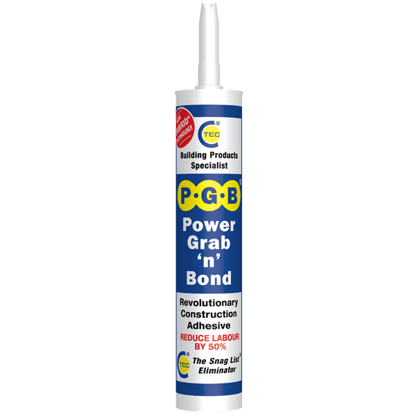 C-TEC Power Grab n Bond PGB High Grab Construction Adhesive – 290ml Dark Grey