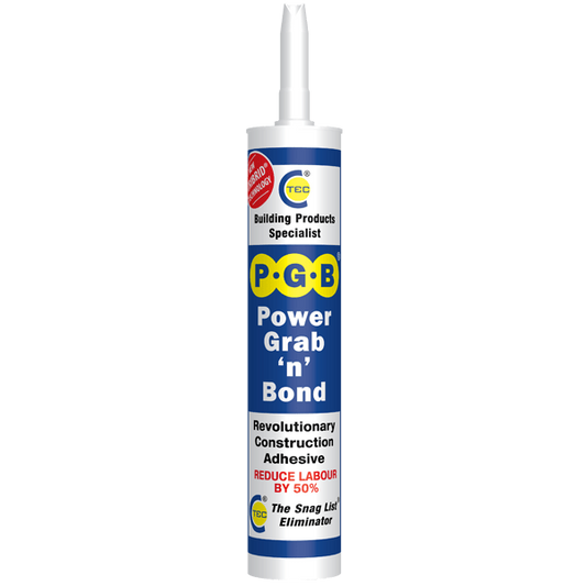 C-TEC Power Grab n Bond PGB High Grab Construction Adhesive – 290ml Dark Grey
