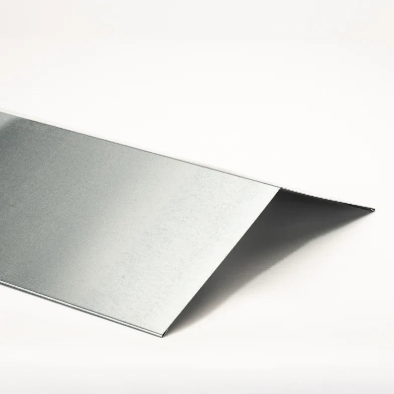 Ridge Flashing – 130° Plain Galvanised Steel Finish, 3m Length