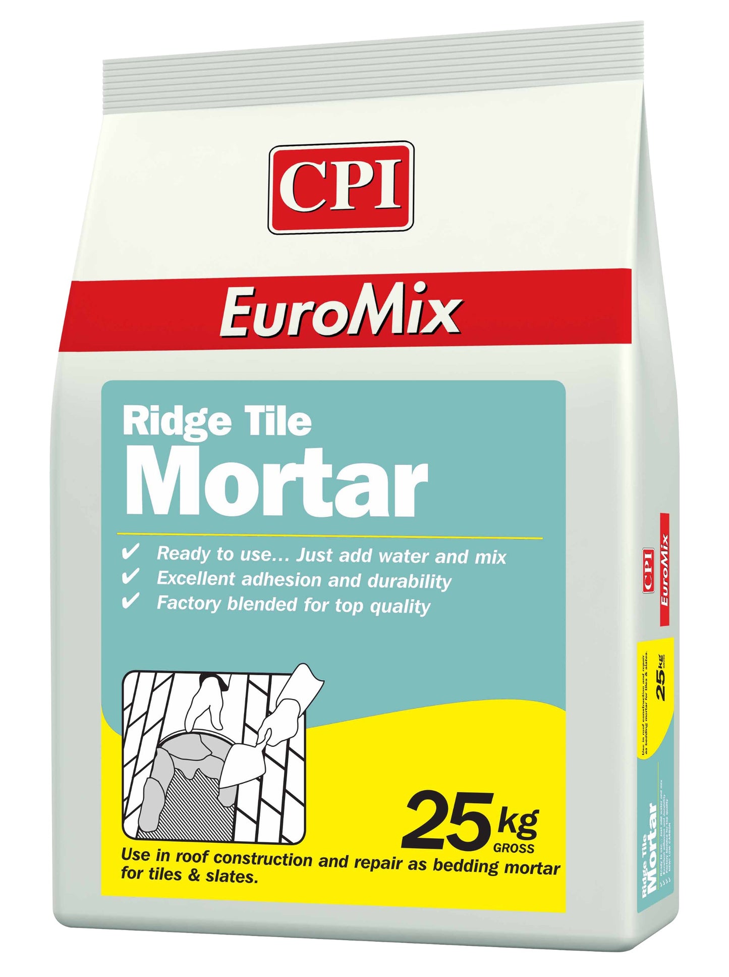 Euromix Ridge & Roof Tile Bedding Mortar 25kg Bag