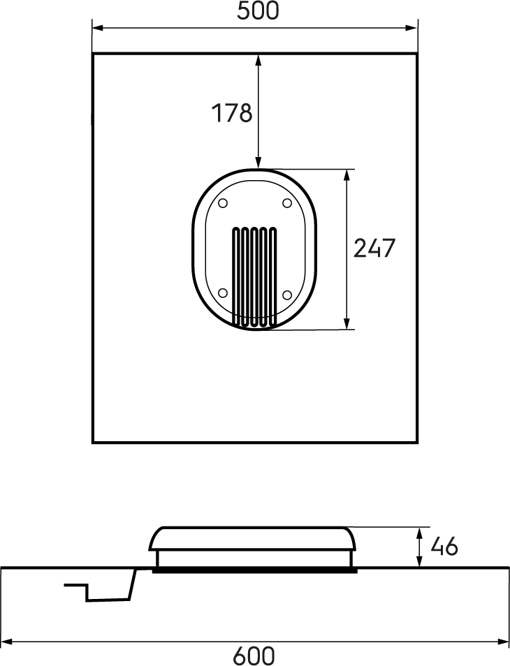 Ubbink Universal Ubiflex Solar PV Roof Cable Entry Tile – Pitched Roofs 15°–55°