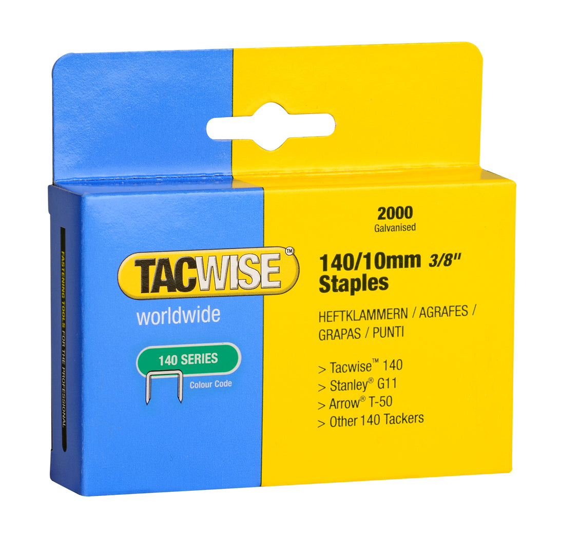 TACWISE Type 140 Galvanised Staples – 10mm & 12mm