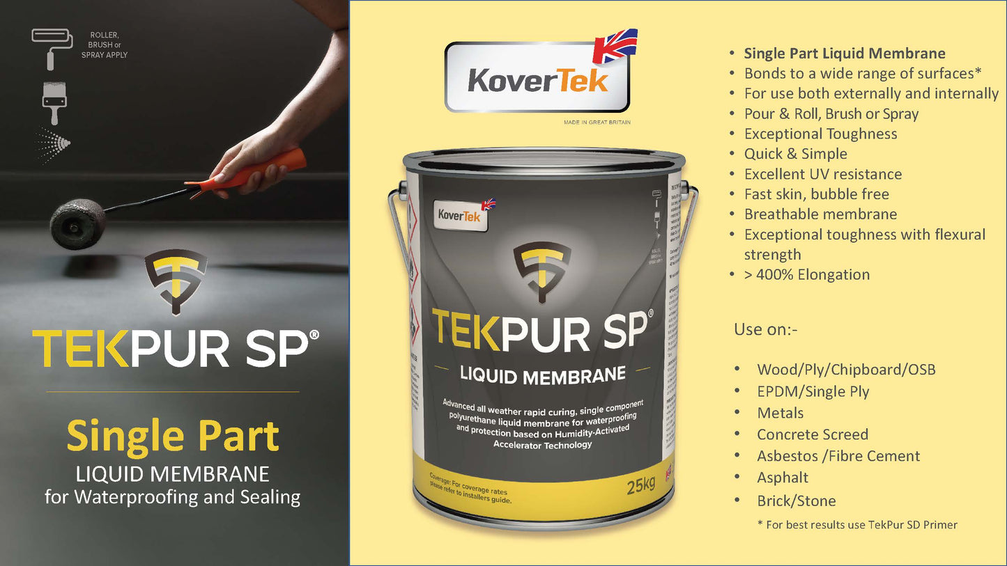 Kovertek TekPur SP Self-Adhesive Butyl Reinforcement Tape - 100mm x 10m