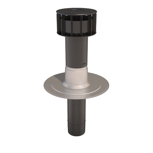 Ubbink OFT4 Flat Roof Vent Terminal – Uninsulated Twin Wall Ventilation for Flat Roofs