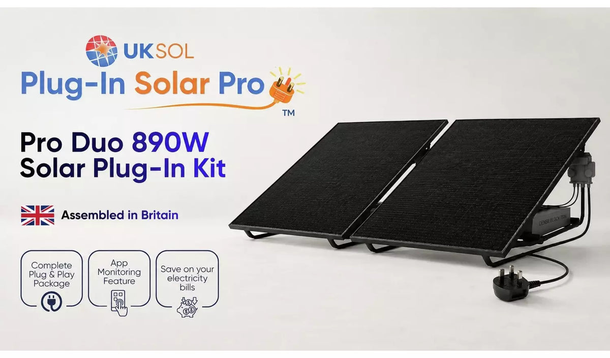 UKSOL Pro Duo 890W Plug-In Solar Twin Panel Ground Mount Kit