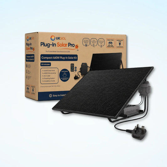 UKSOL Pro Compact 460W Plug-In Solar Panel Ground Mount Kit