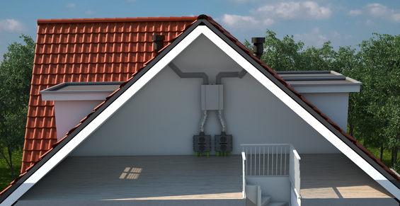 Ubbink Ventus Pitched Roof Terminal – Insulated Ventilation Terminal for HRV Systems