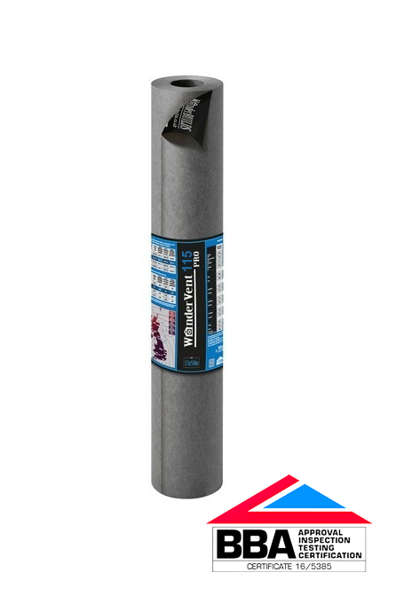 Wondervent Pro Breathable Pitched Roof Underlay – 1m × 50m, 115g/m²