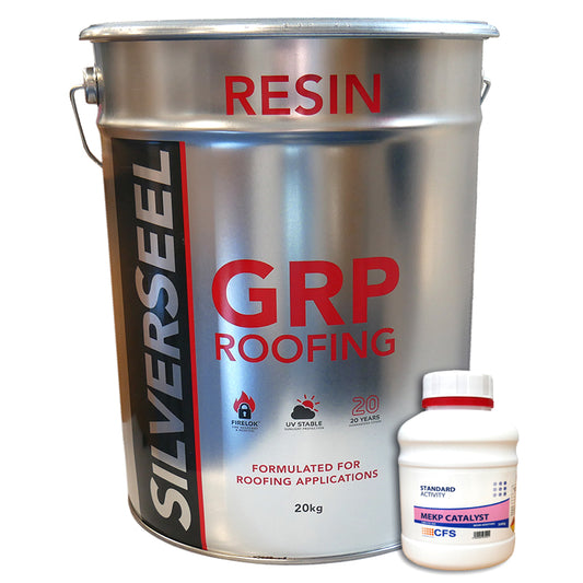 Silverseel GRP Roofing Resin Basecoat & Catalyst