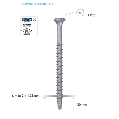 Eurofast EDS-B Self Drilling Flat Roofing Screw - Steel & Timber