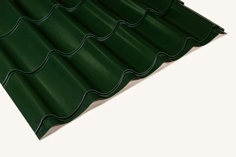 Pantile Tile Effect Steel Roofing Sheets – 0.6mm PVC Plastisol Coated Steel (Cut to Length)