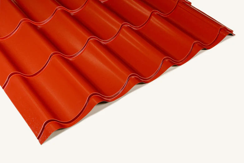 Pantile Tile Effect Steel Roofing Sheets – 0.6mm PVC Plastisol Coated Steel (Cut to Length)