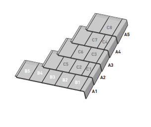 Planum Clay Interlocking Low Pitch Half Tiles 10° - All Colours