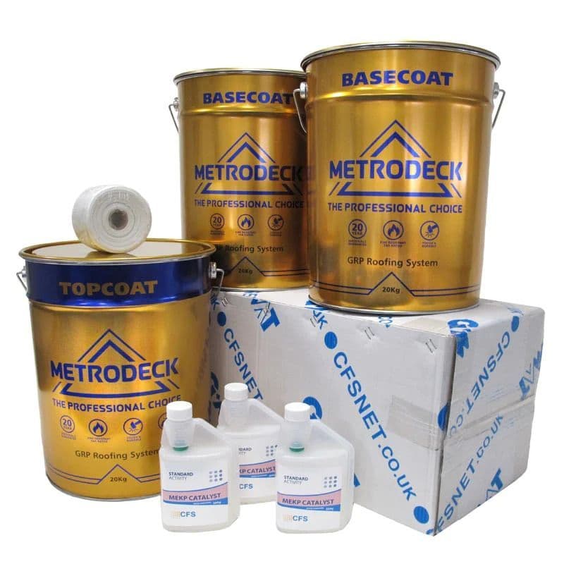 Metrodeck GRP fibreglass Roofing Kits Two Layers of 450g