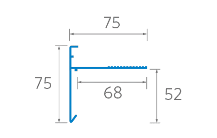 Ryno AA2 Aluminium Asphalt Roof Drip Trim - 75mm x 75mm x 3m