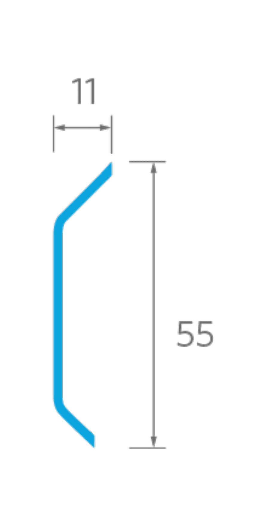 Ryno AF55 Aluminium Termination Bar - Felt Roof - 3m x 55mm