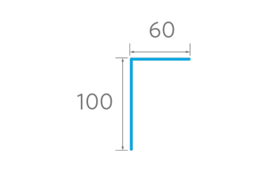 Ryno L100/60 GRP Angle Trim - Black - 3m x 100mm x 60mm