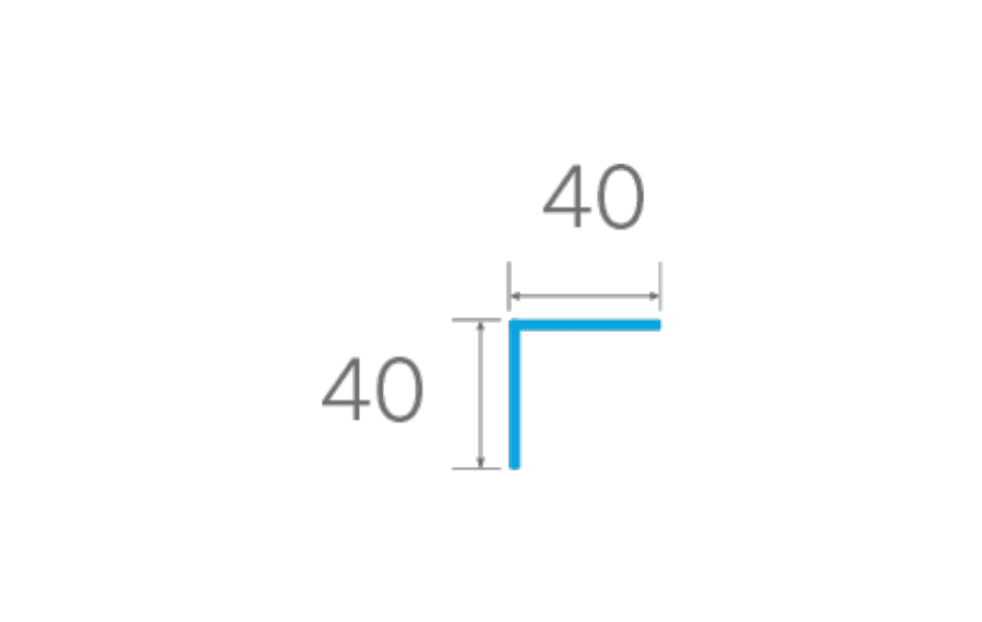 Ryno L40/40 GRP Angle Trim - Black - 3m x 40mm x 40mm