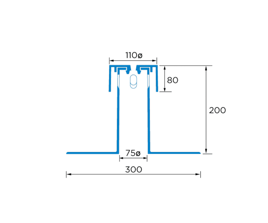 Ryno TV2 Flat Roof Breather Vent 75mm - PVC